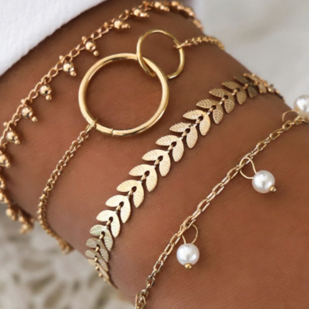 Gold Bracelet Set NWT